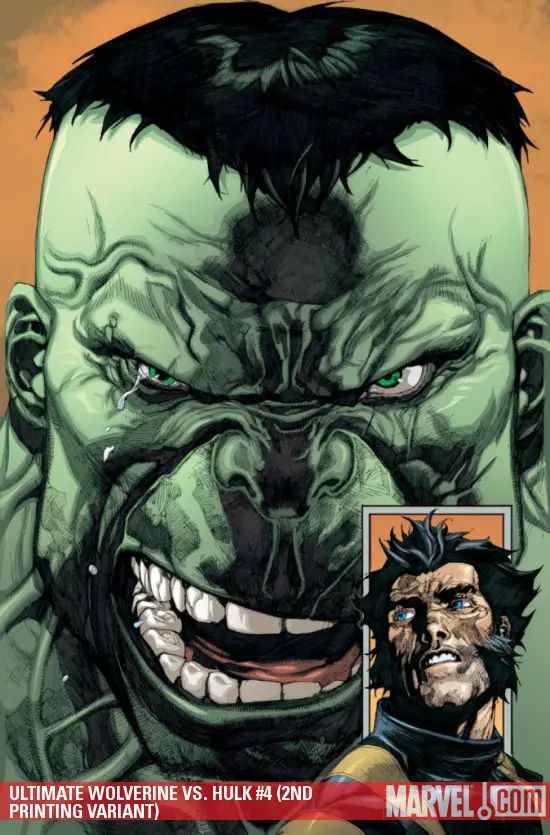 Ultimate Wolverine Vs. Hulk (2005) #4 (2ND PRINTING VARIANT)