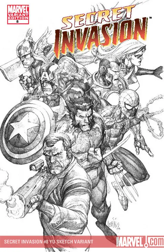 Secret Invasion (2008) #8 (YU SKETCH VARIANT)