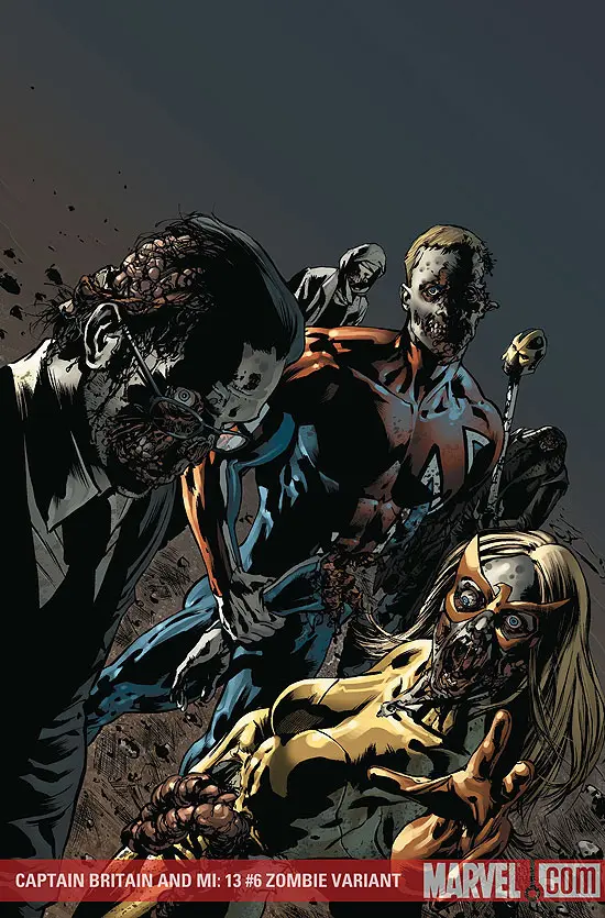 Captain Britain and MI: 13 (2008) #6 (Zombie Variant)