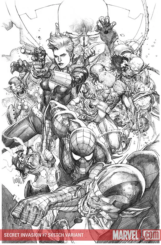 Secret Invasion (2008) #7 (YU SKETCH VARIANT)