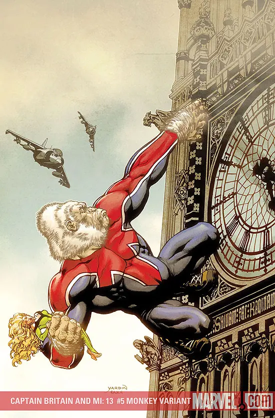 Captain Britain and MI: 13 (2008) #5 (Monkey Variant)