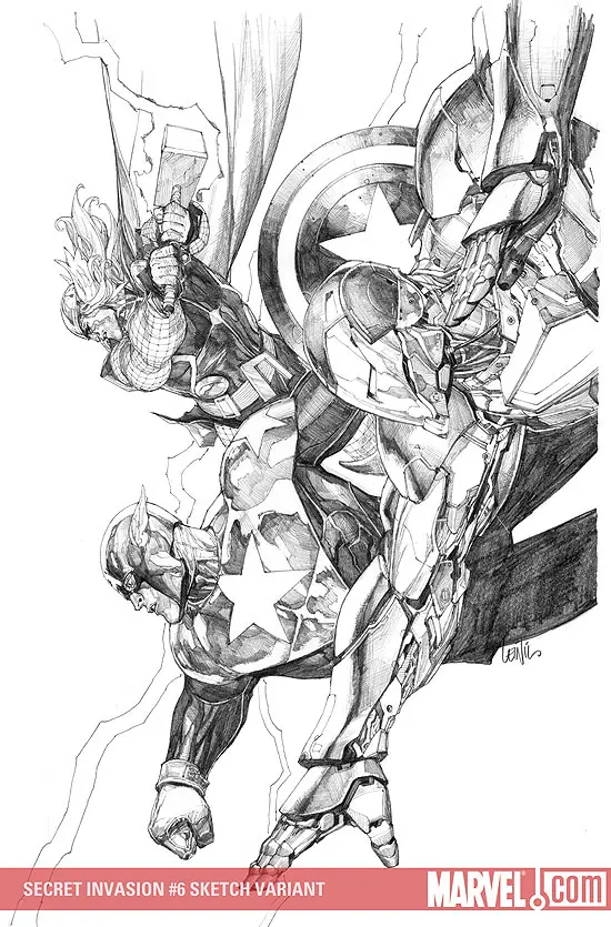 Secret Invasion (2008) #6 (YU SKETCH VARIANT)