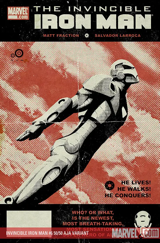 Invincible Iron Man (2008) #6 (AJA (50/50 COVER))