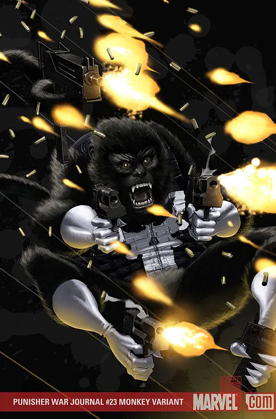 Punisher War Journal (2006) #23 (MONKEY VARIANT (1 FOR 10))