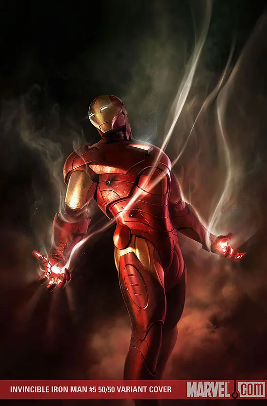 Invincible Iron Man (2008) #5 (MEINERDING (50/50 COVER))