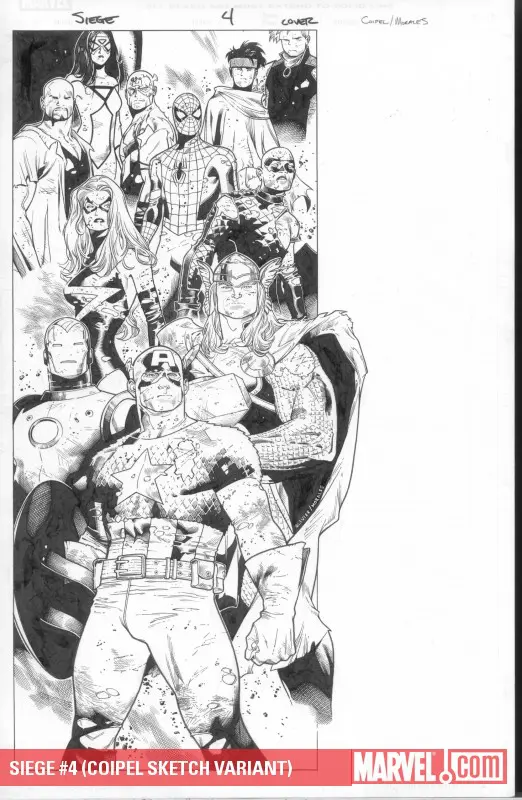 Siege (2009) #4 (COIPEL SKETCH VARIANT)