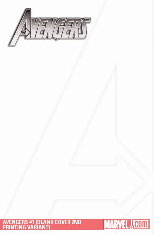 Avengers (2010) #1 (BLANK COVER 2ND PRINTING VARIANT)