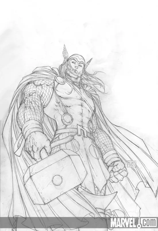 Thor (2007) #1 (Sketch Variant)