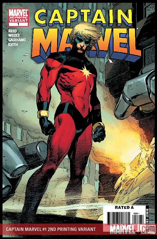 Captain Marvel (2007) #1 (2ND PRINTING VARIANT)