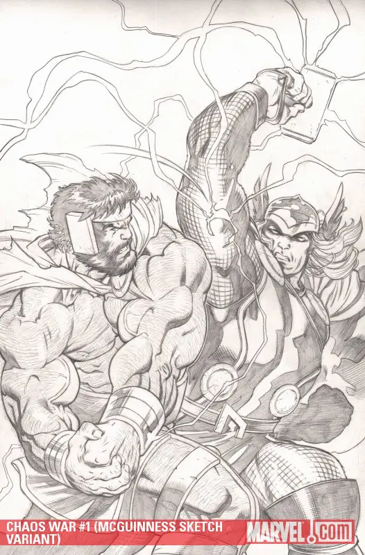 Chaos War (2010) #1 (MCGUINNESS SKETCH VARIANT)