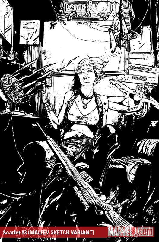 Scarlet (2010) #3 (MALEEV SKETCH VARIANT)
