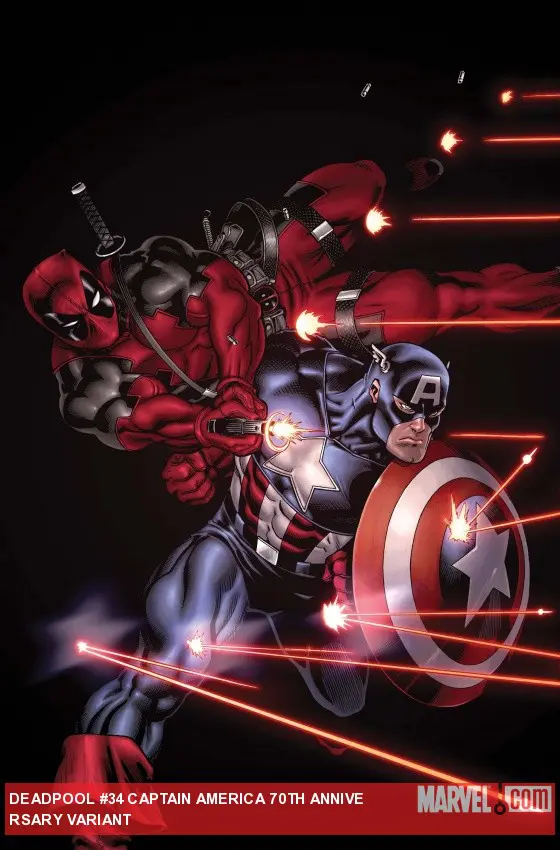 Deadpool (2008) #34 (CAPTAIN AMERICA 70TH ANNIVERSARY VARIANT)