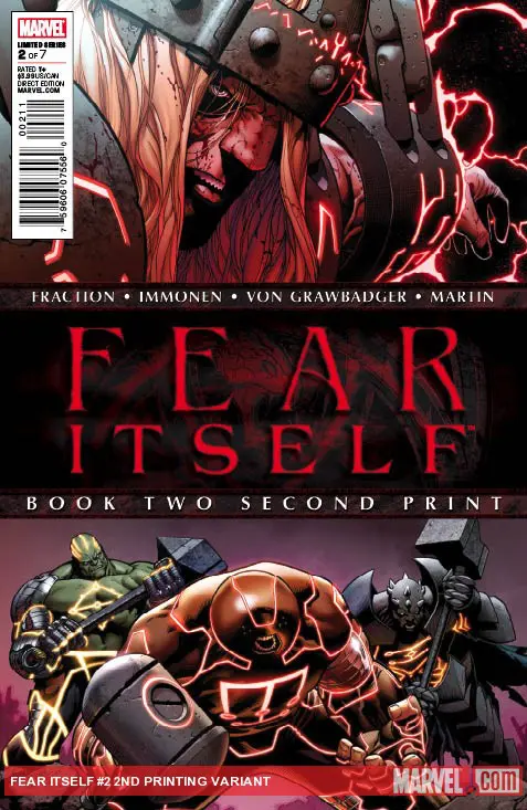 Fear Itself (2010) #2 (2nd Printing Variant)