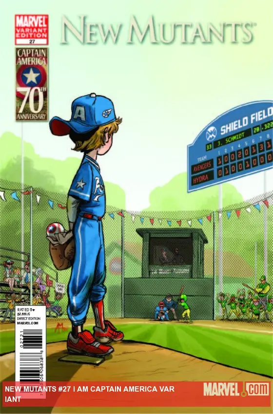 New Mutants (2009) #27 (I Am Captain America Variant)