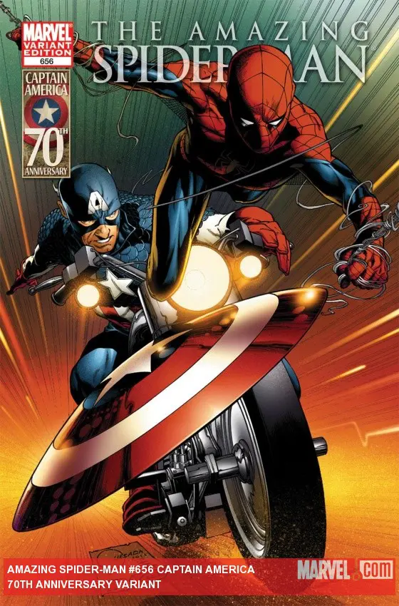 Amazing Spider-Man (1999) #656 (CAPTAIN AMERICA 70TH ANNIVERSARY VARIANT)