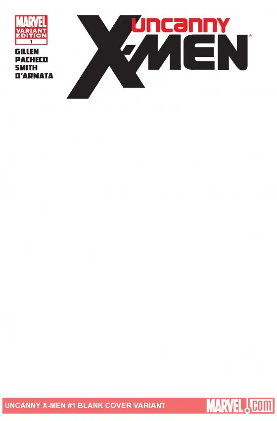 Uncanny X-Men (2011) #1 (Blank Cover Variant)