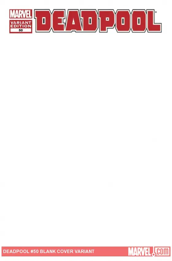 Deadpool (2008) #50 (Blank Cover Variant)