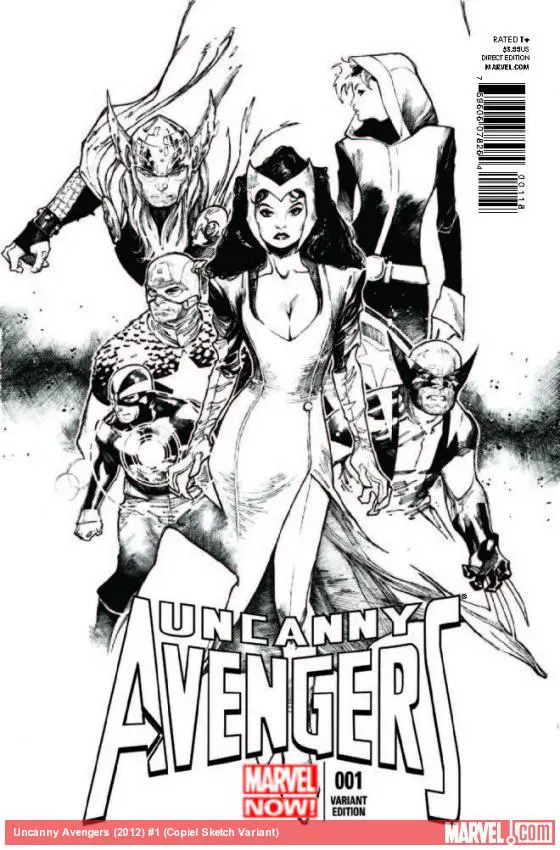 Uncanny Avengers (2012) #1 (Copiel Sketch Variant)