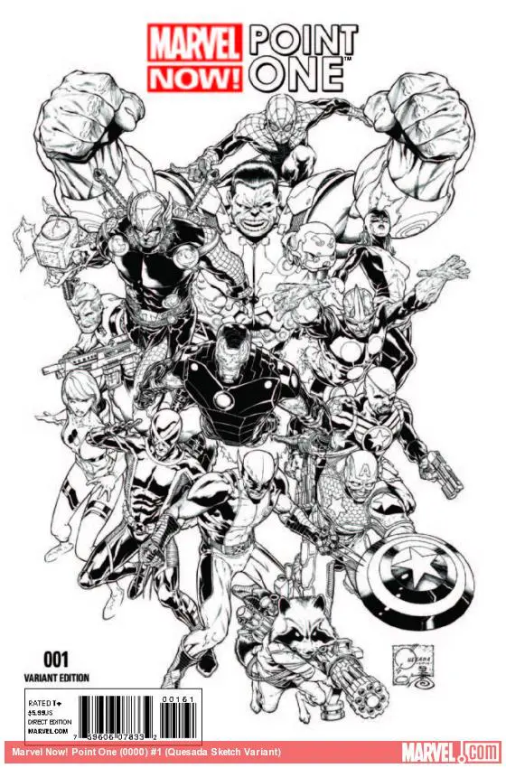 MARVEL NOW! POINT ONE 1 (2012) #1 (Quesada Sketch Variant)