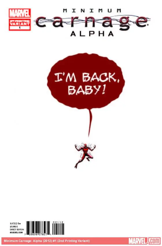 Minimum Carnage: Alpha (2012) #1 (2nd Printing Variant)