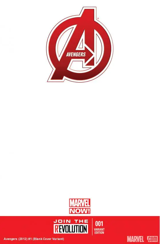 Avengers (2012) #1 (Blank Cover Variant)
