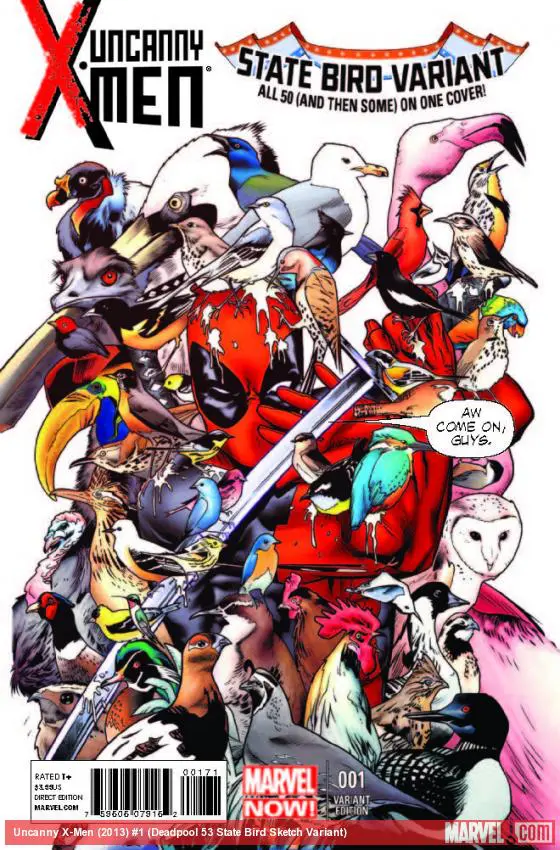 Uncanny X-Men (2013) #1 (Deadpool 53 State Bird Variant)