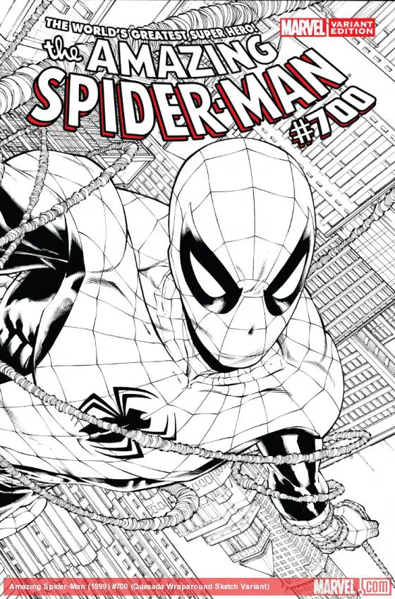 Amazing Spider-Man (1999) #700 (Quesada Wraparound Sketch Variant)