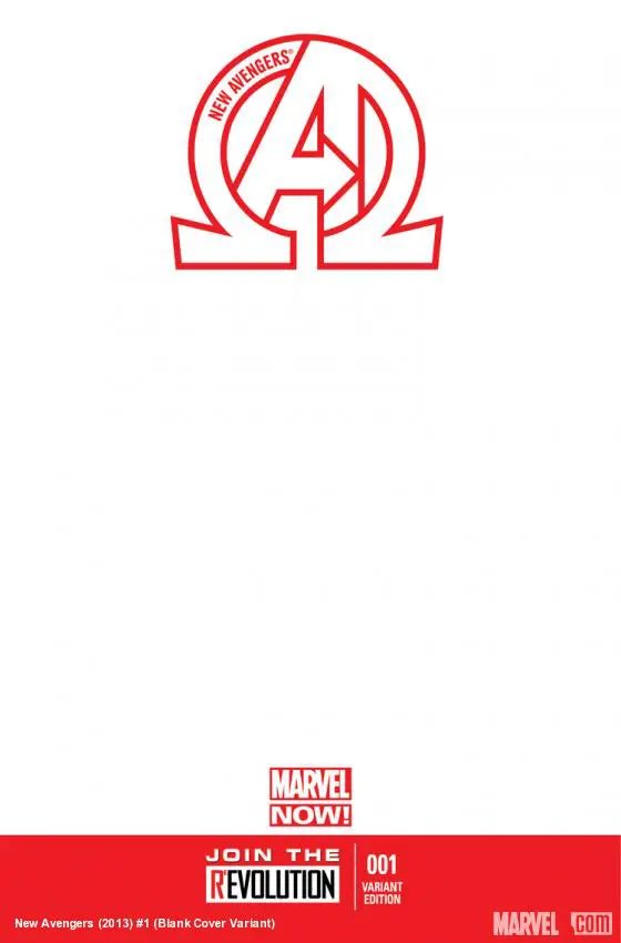 New Avengers (2013) #1 (Blank Cover Variant)