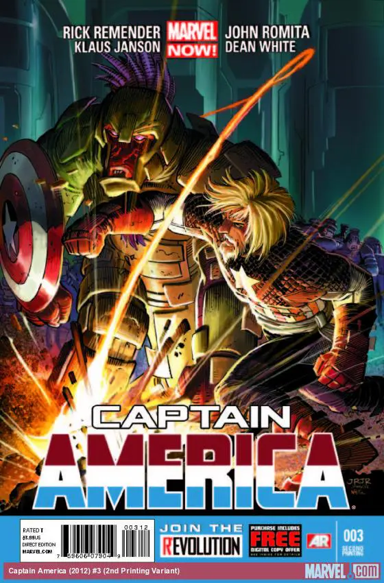 Captain America (2012) #3 (2nd Printing Variant)