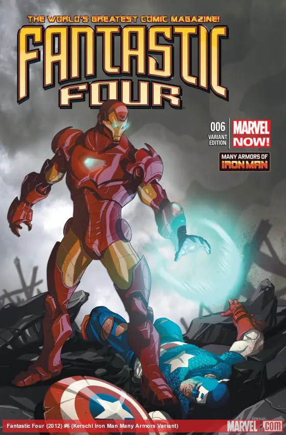 Fantastic Four (2012) #6 (Kerschl Iron Man Many Armors Variant)