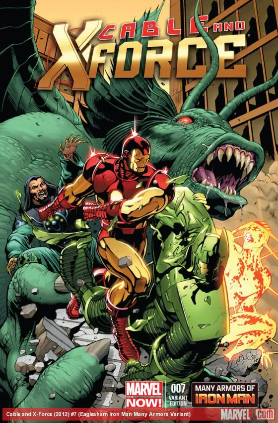 Cable and X-Force (2012) #7 (Eaglesham Iron Man Many Armors Variant)