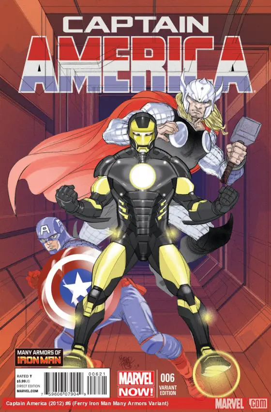 Captain America (2012) #6 (Ferry Iron Man Many Armors Variant)