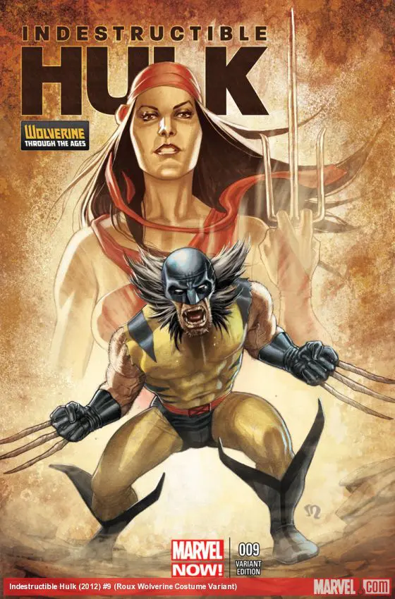 Indestructible Hulk (2012) #9 (Roux Wolverine Costume Variant)