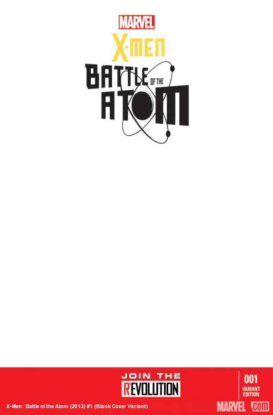 X-Men: Battle of the Atom (2013) #1 (Blank Cover Variant )