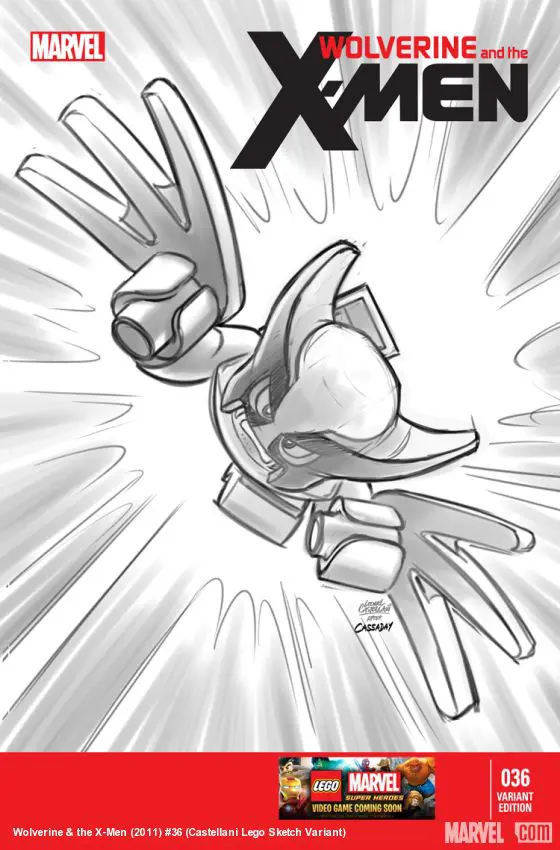 Wolverine & the X-Men (2011) #36 (Castellani Lego Sketch Variant)