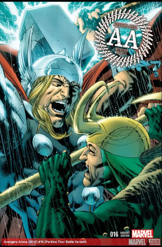Avengers Arena (2012) #16 (Perkins Thor Battle Variant)