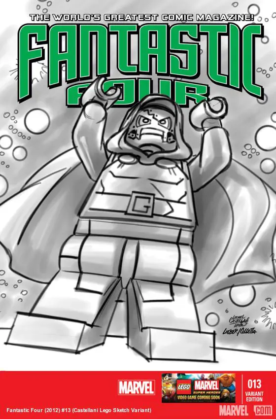 Fantastic Four (2012) #13 (Castellani Lego Sketch Variant)