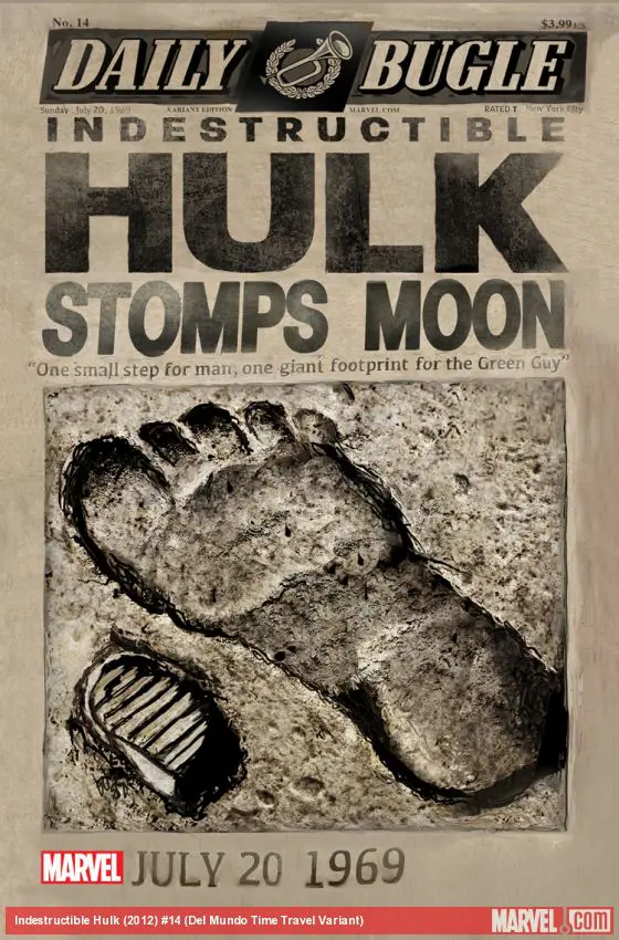 Indestructible Hulk (2012) #14 (Del Mundo Time Travel Variant)