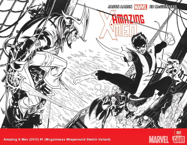 Amazing X-Men (2013) #1 (Mcguinness Wraparound Sketch Variant)