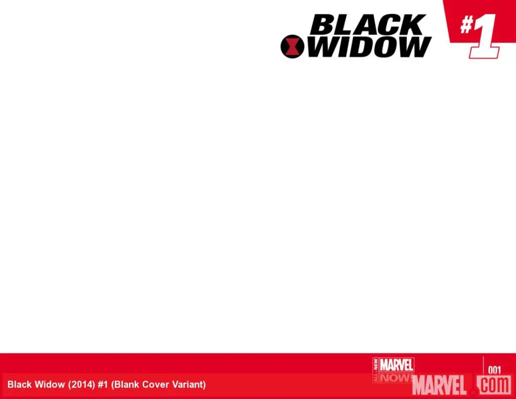 Black Widow (2014) #1 (Blank Cover Variant)