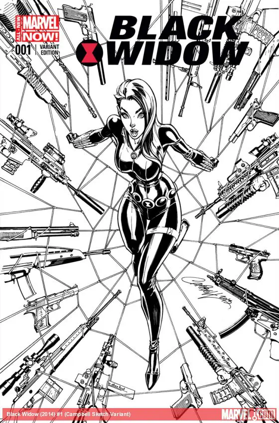 Black Widow (2014) #1 (Campbell Sketch Variant)