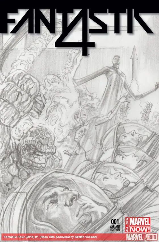 Fantastic Four (2014) #1 (Ross 75th Anniversary Sketch Variant)