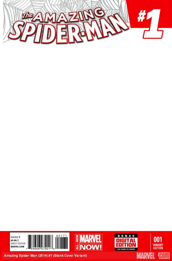 The Amazing Spider-Man (2014) #1 (Blank Cover Variant)