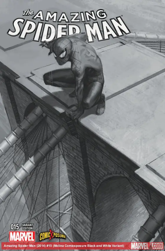 The Amazing Spider-Man (2014) #15 (Molina Comicxposure Black and White Variant)