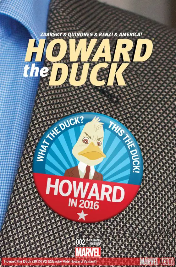 Howard the Duck (2015) #2 (Zdarsky Vote Howard Variant)