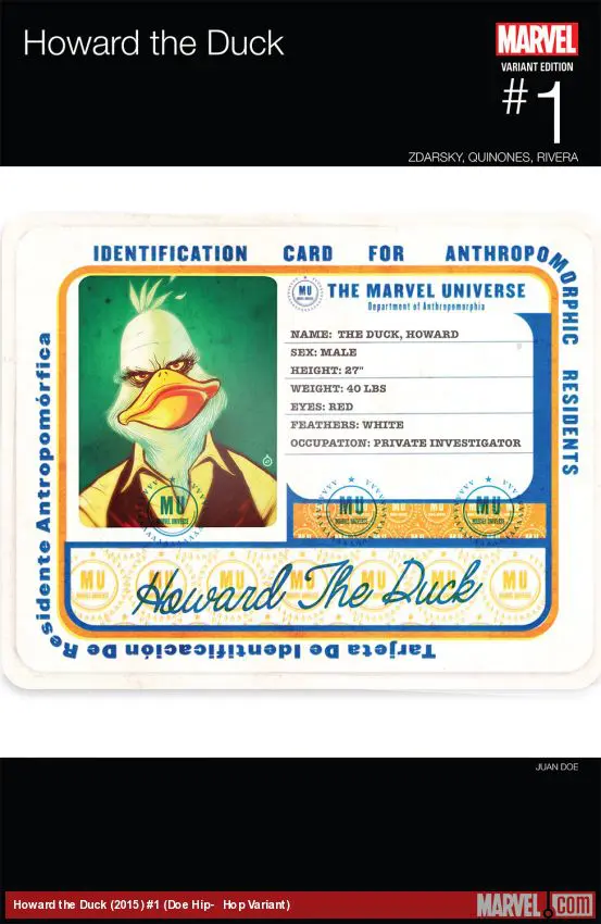 Howard the Duck (2015) #1 (Doe Hip-​Hop Variant)