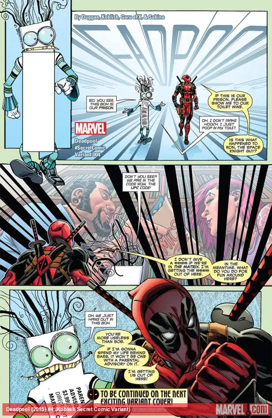 Deadpool (2015) #4 (Koblish Secret Comic Variant)
