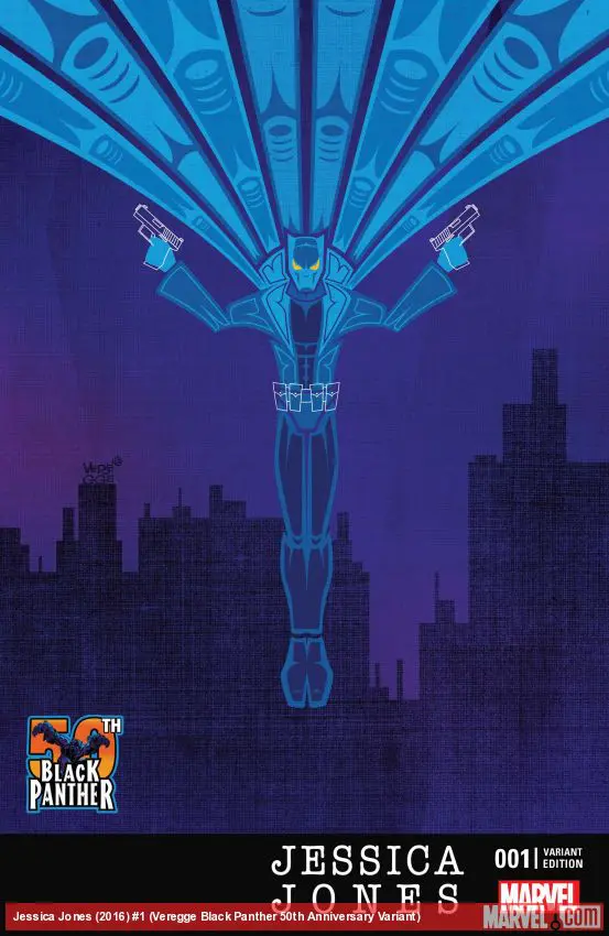 Jessica Jones (2016) #1 (Veregge Black Panther 50th Anniversary Variant)